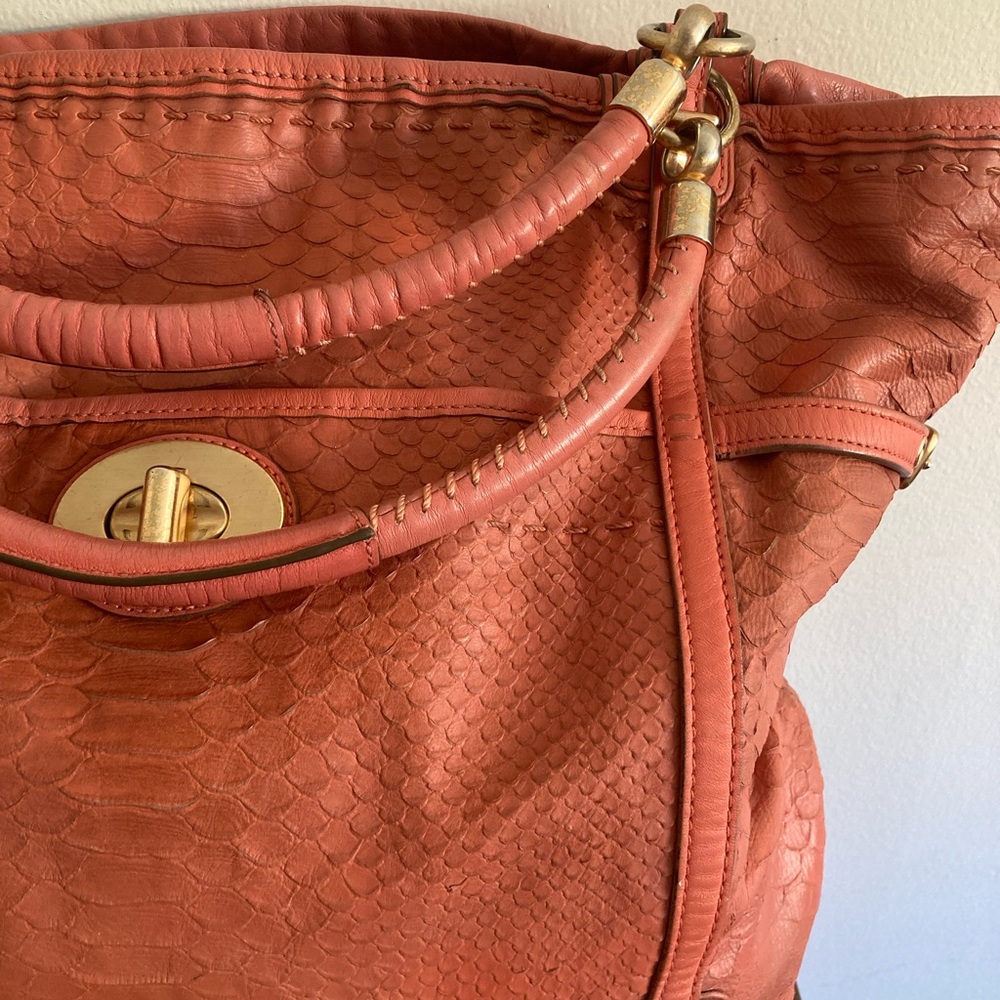 Coach Audrey 2011 Flagship Embossed Python Exotic… - image 3